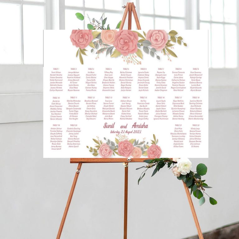 Floral Wedding Seating Chart – 10