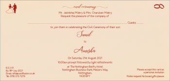 Civil Ceremony Invitation Wordings and Templates – CardFusion