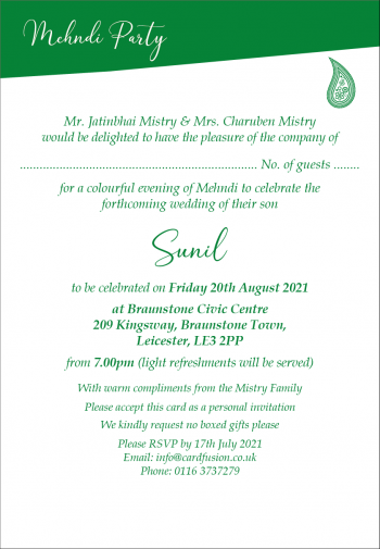 Wording for Mehndi Invitation – Wordings and Templates – CardFusion