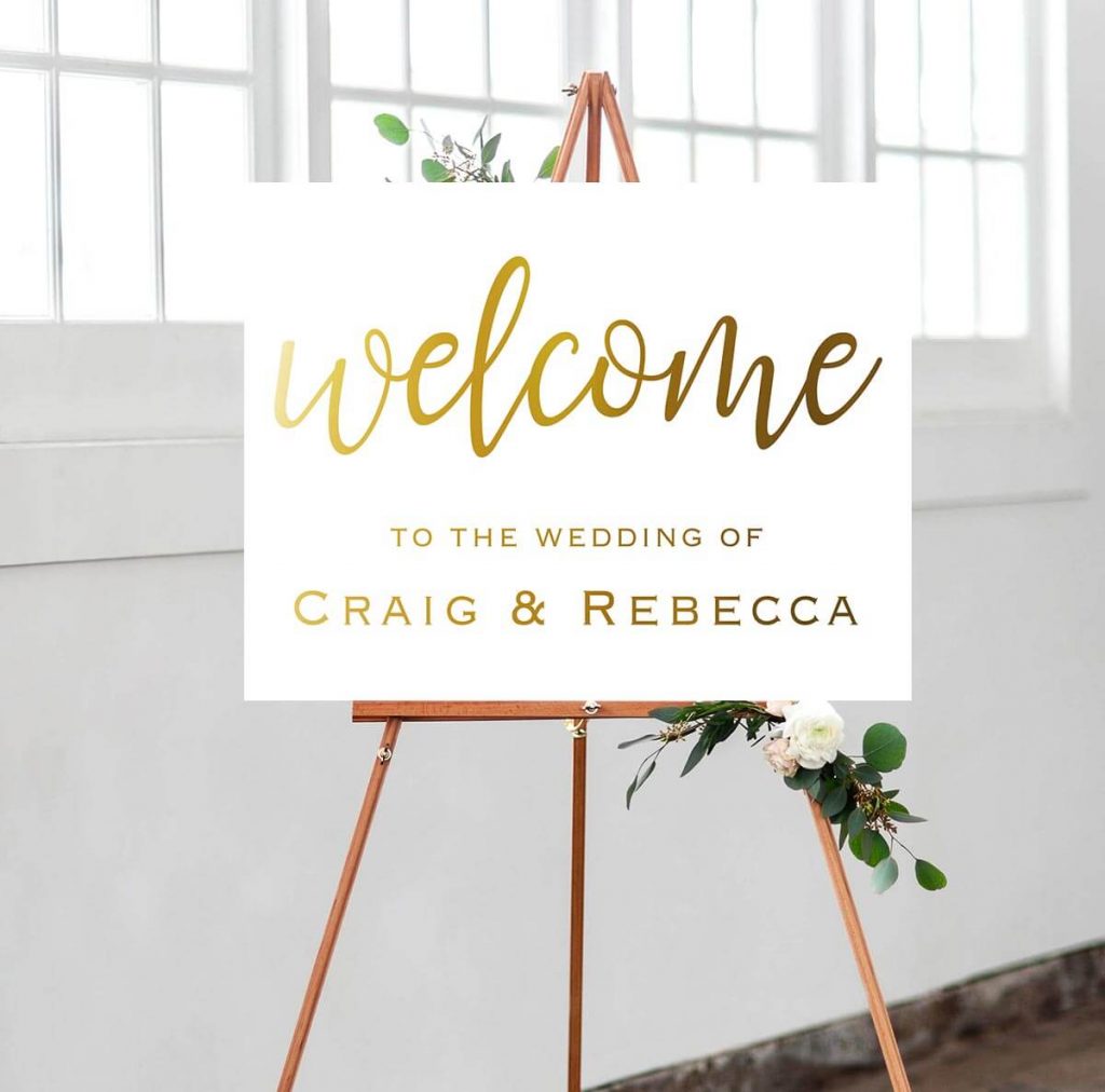 Wedding Welcome Sign – Border – 3