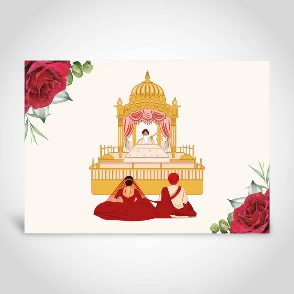 Punjabi Wedding Card | Anand Karaj | CFS352 by CardFusion